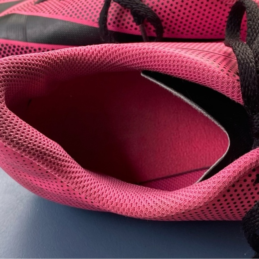 Nike Shoes Girls Cleats Size 5.5Y Lace Up‎ Pink-Black - Picture 4 of 7